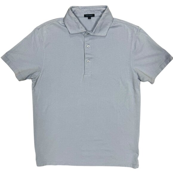 Patrick Assaraf Pima Cotton Polo Shirt Stretch Fabric Made in Peru Blue Small - Picture 1 of 7